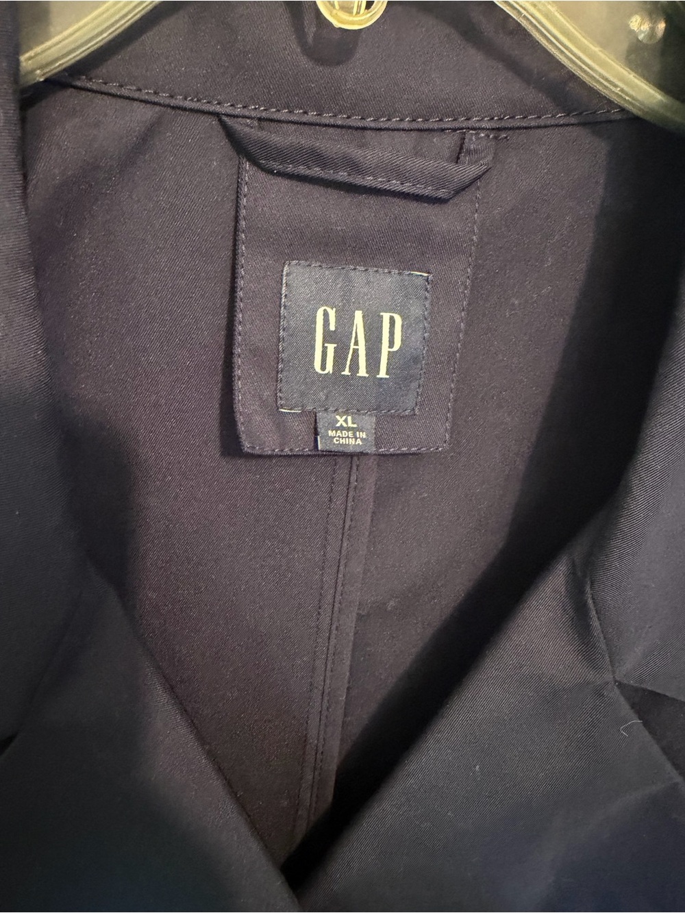 GAP Navy Double-Breasted Long Icon Trench Coat - NWOT - Picture 7 of 10